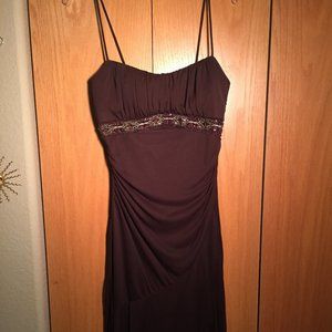 Ruby Rox Brown Ruched Waist Dress Large EUC
